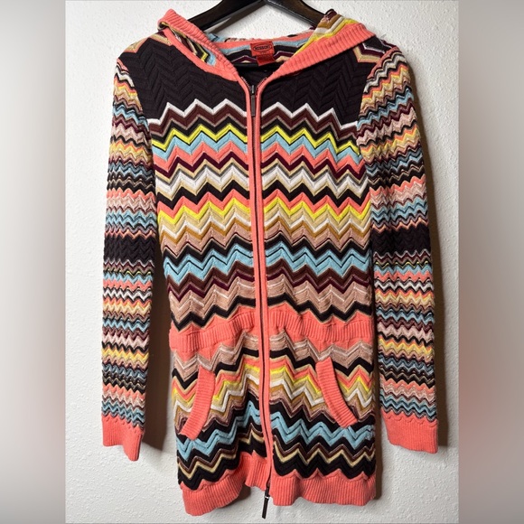 Missoni Multicolor Chevron Cardigan, xl - Picture 2 of 8